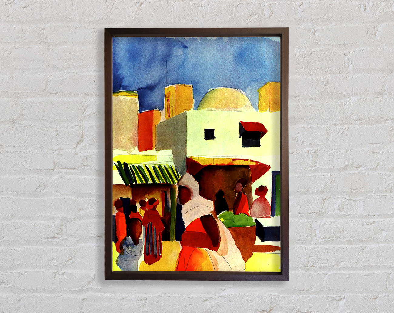 August Macke Market In Algier Framed Wall Art
