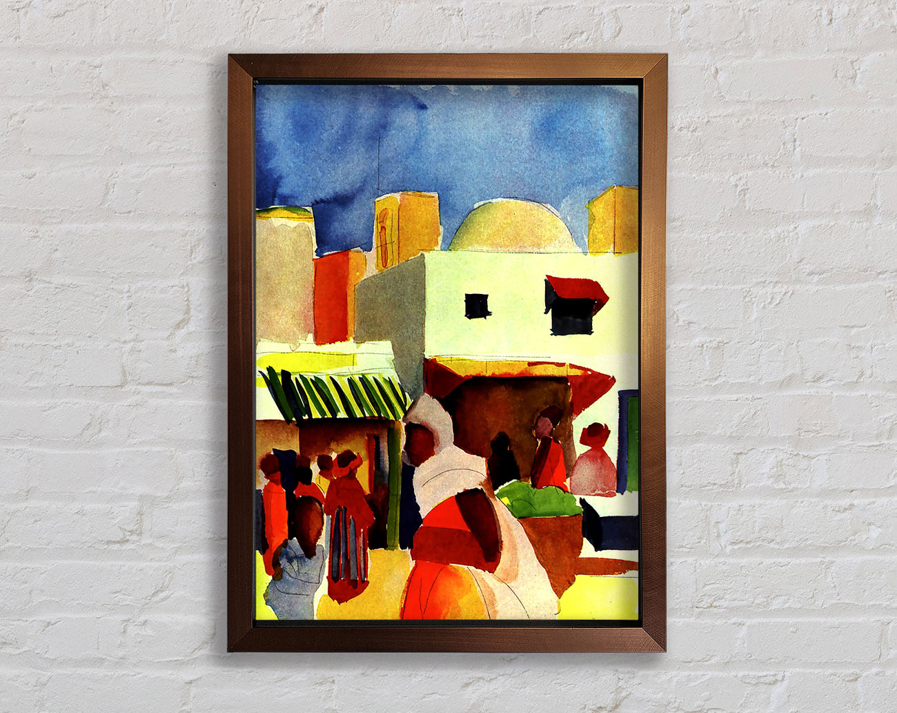 August Macke Market In Algier Framed Wall Art