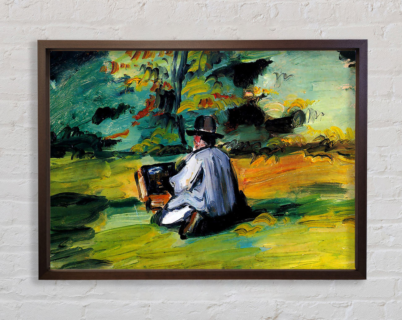 Cezanne Painter At Work Framed Wall Art