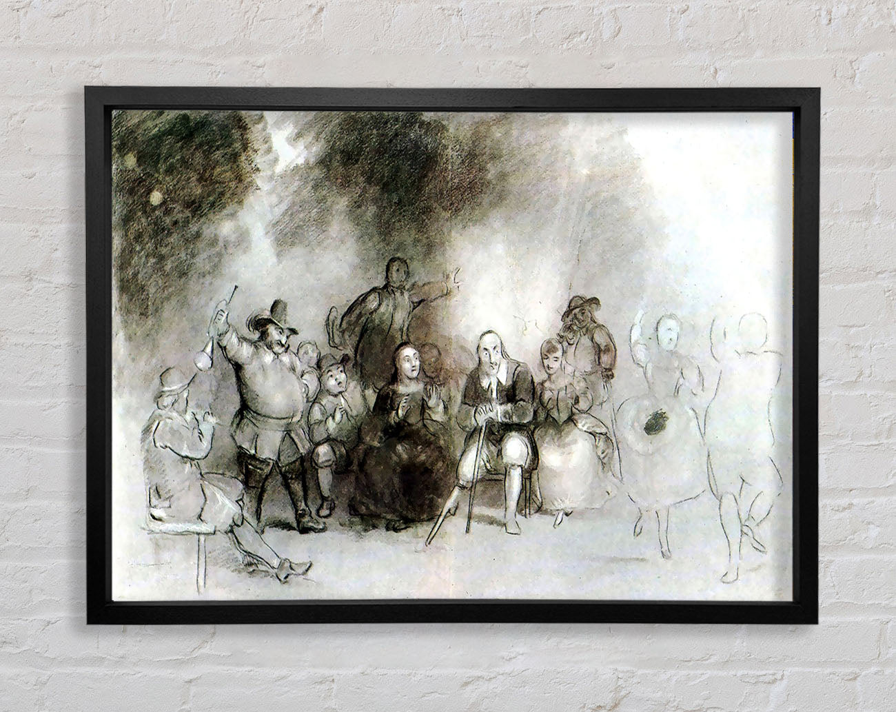 Asher Brown Durand Peter Stuyvesant To A Dance Event Framed Wall Art