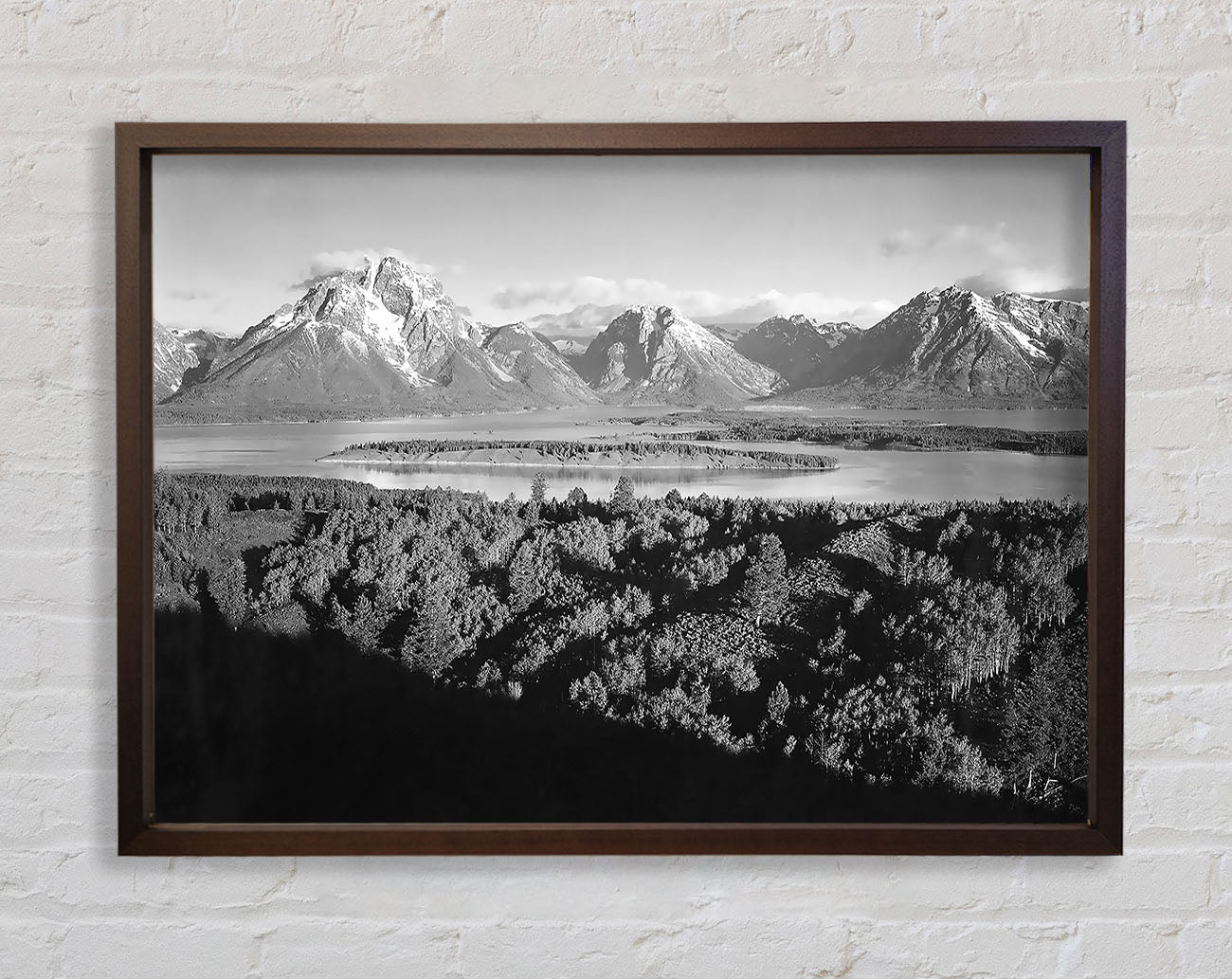 Ansel Adams Signal Hill In Grand Teton Wyoming Framed Wall Art
