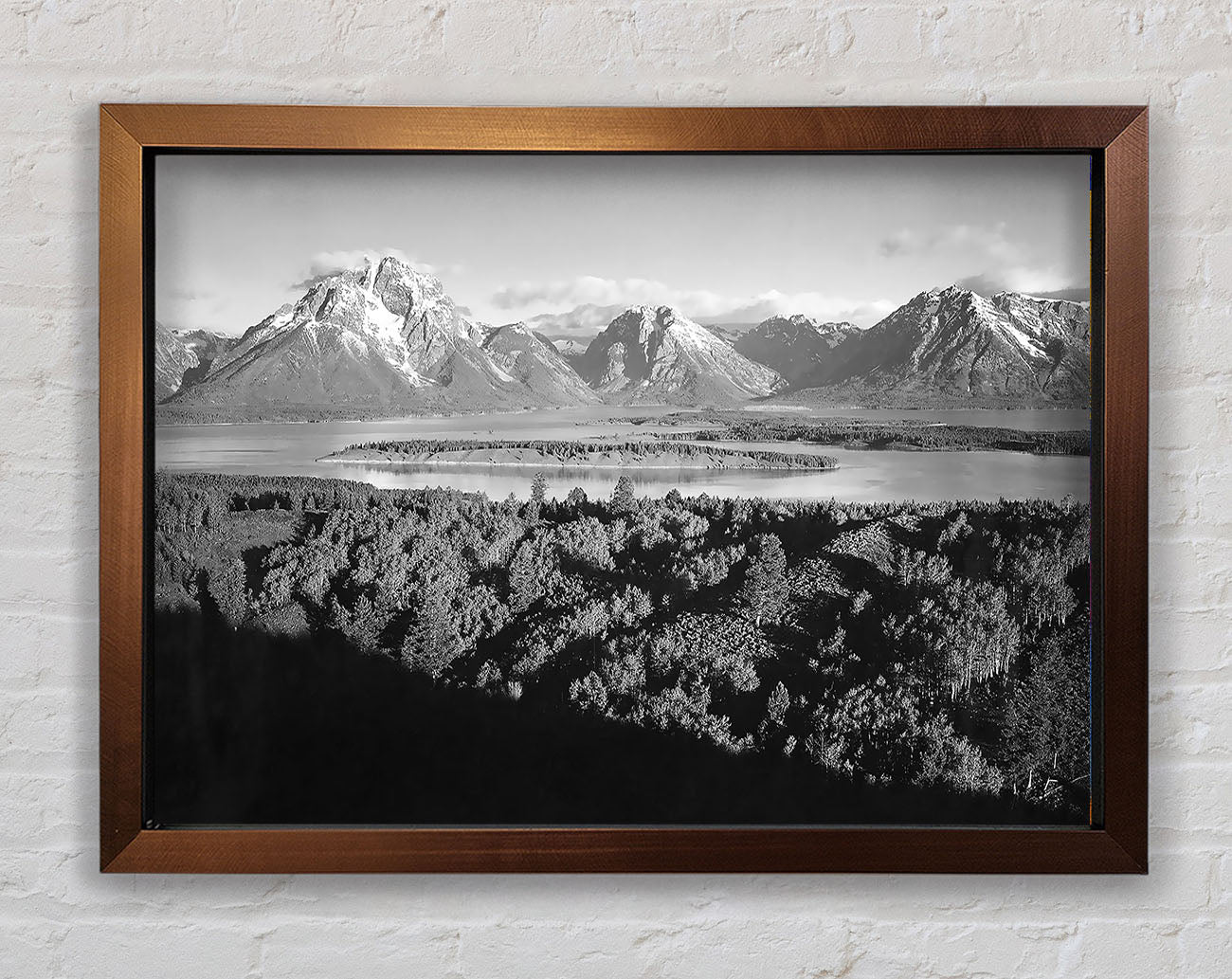 Ansel Adams Signal Hill In Grand Teton Wyoming Framed Wall Art