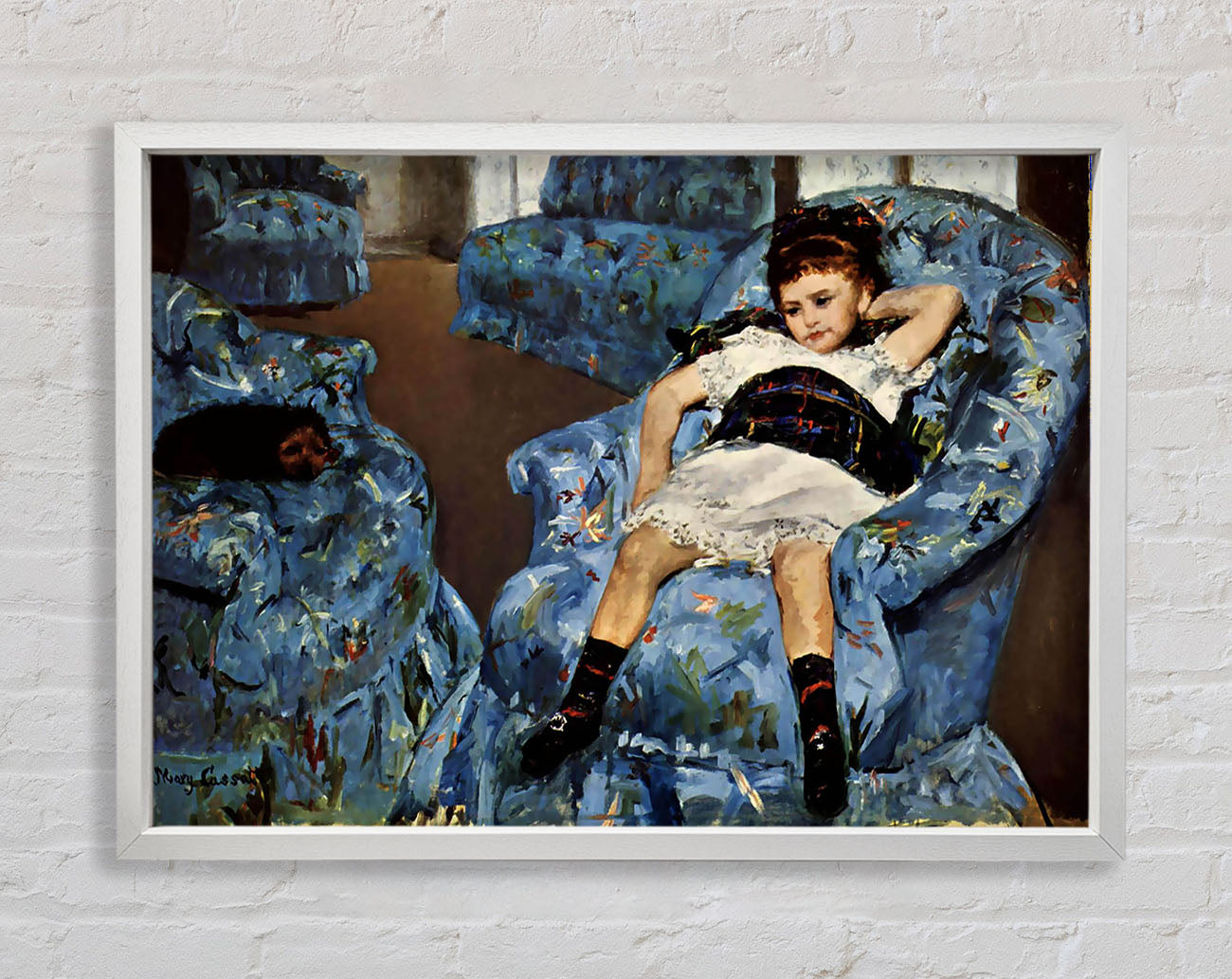 Cassatt Small Girl In The Blue Armchair Framed Wall Art