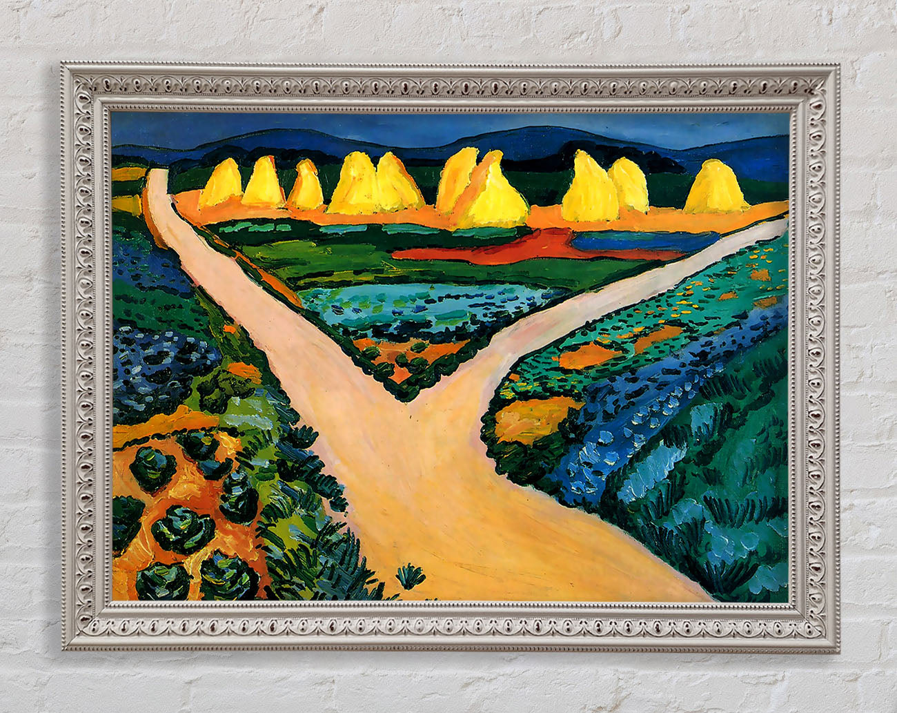 August Macke Vegetable Fields Framed Wall Art
