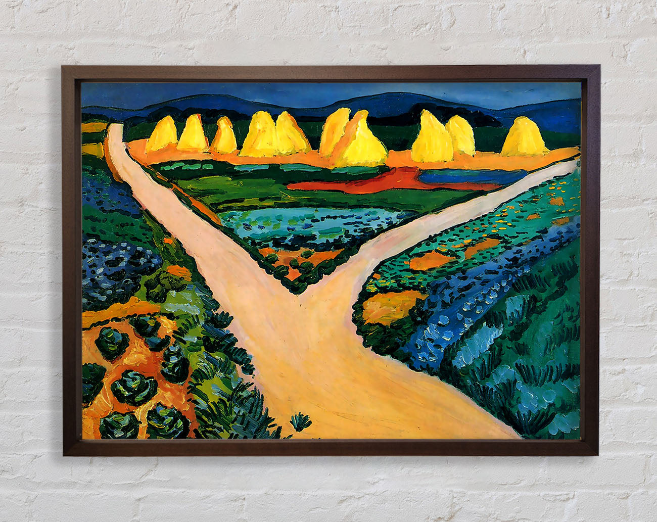 August Macke Vegetable Fields Framed Wall Art