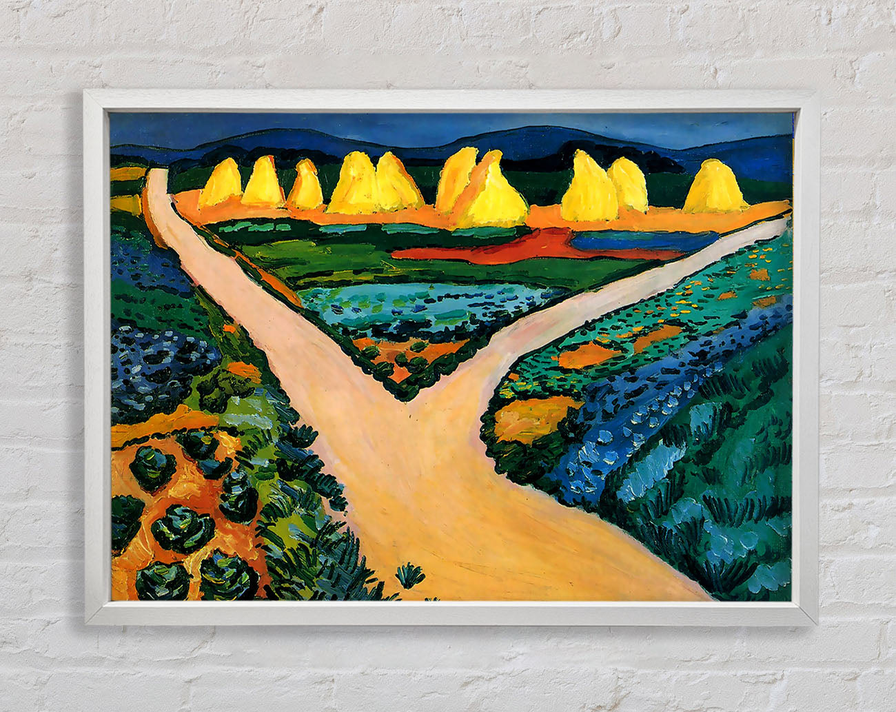 August Macke Vegetable Fields Framed Wall Art