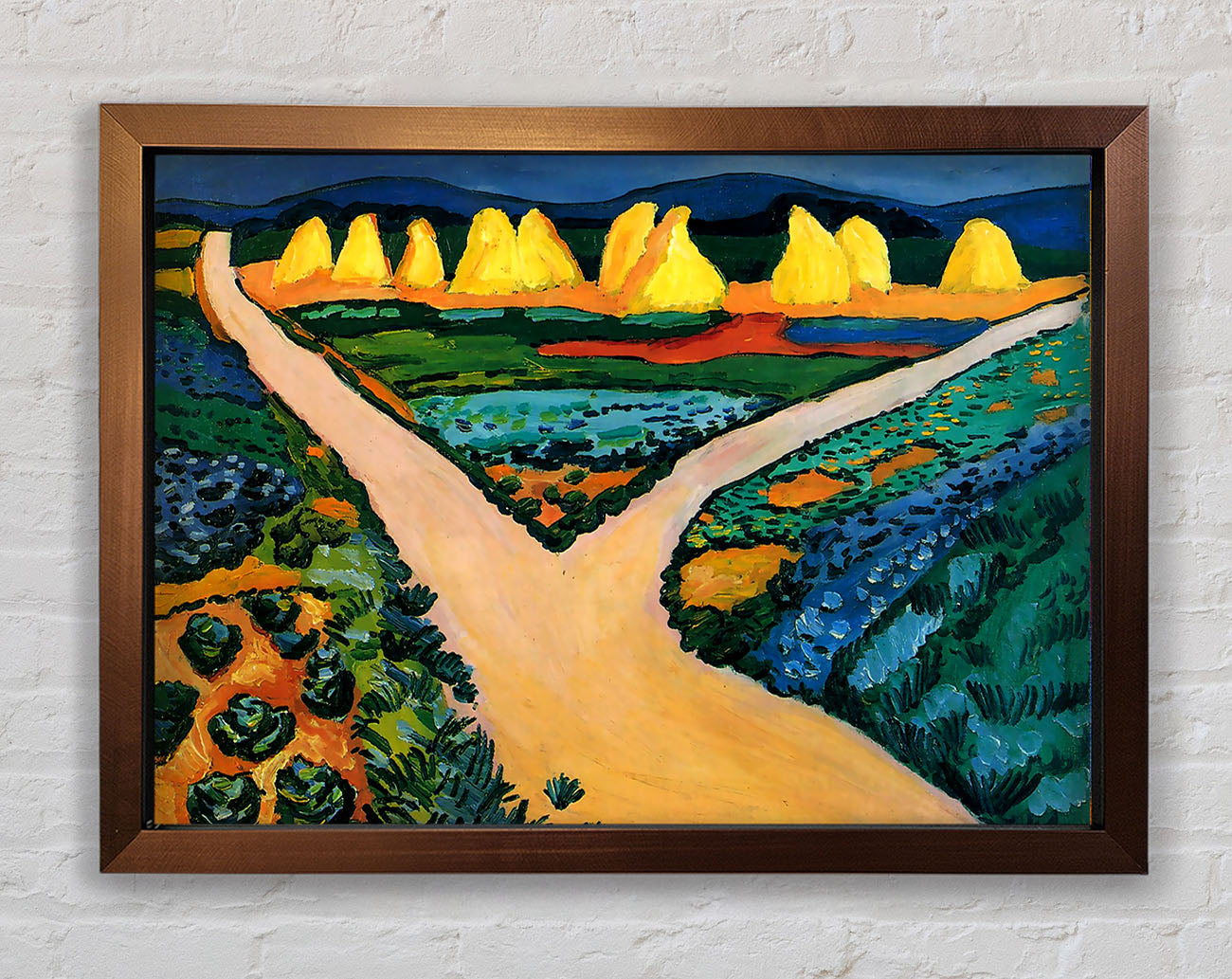 August Macke Vegetable Fields Framed Wall Art