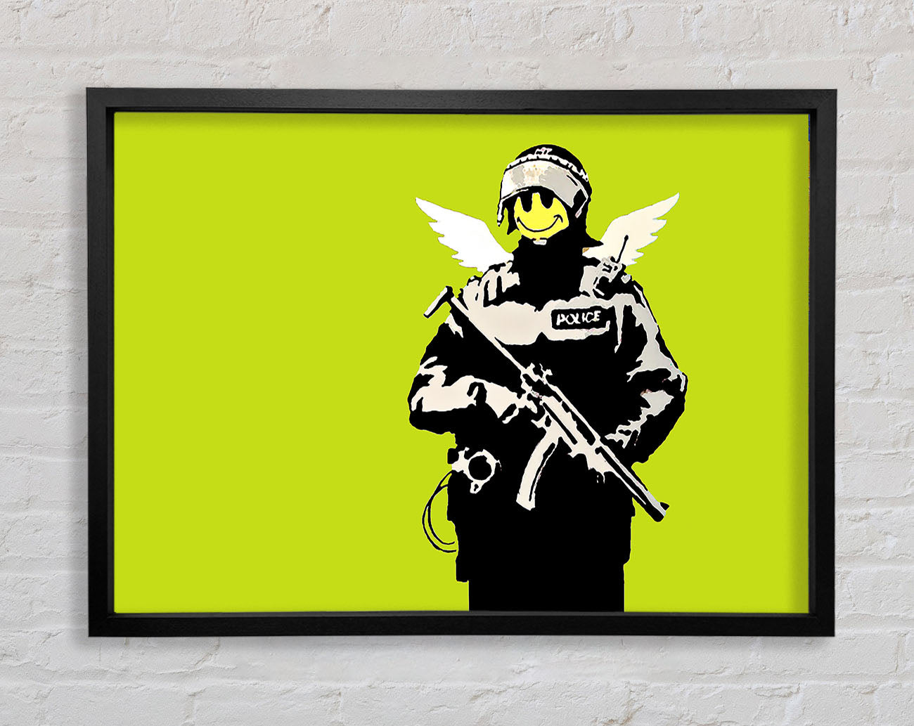 Angel Copper Lime Green Framed Wall Art