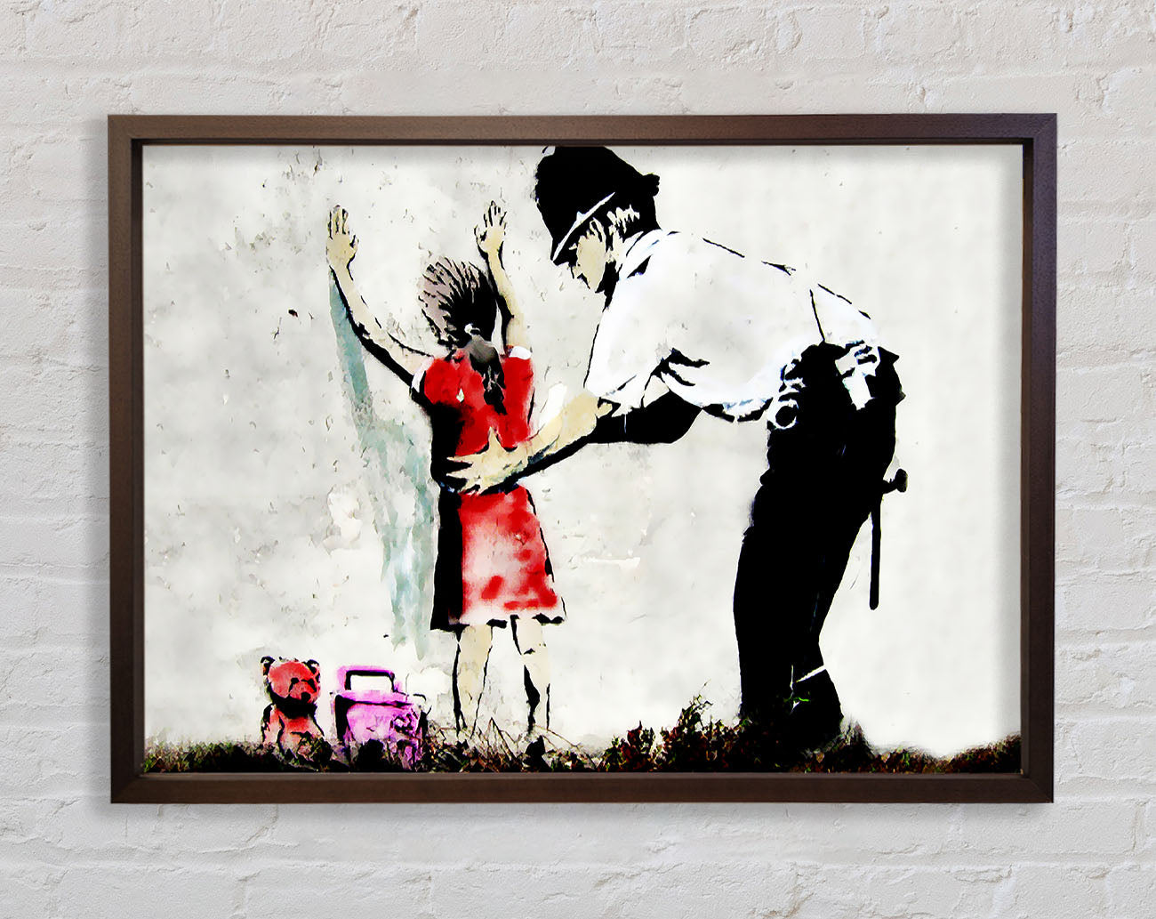Copper Frisking Child Framed Wall Art