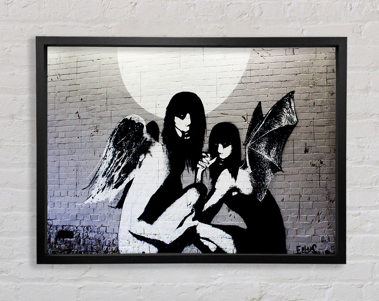 Angels In Moonlight Framed Wall Art