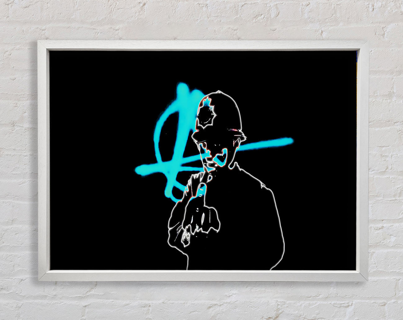 Copper Finger Black Framed Wall Art
