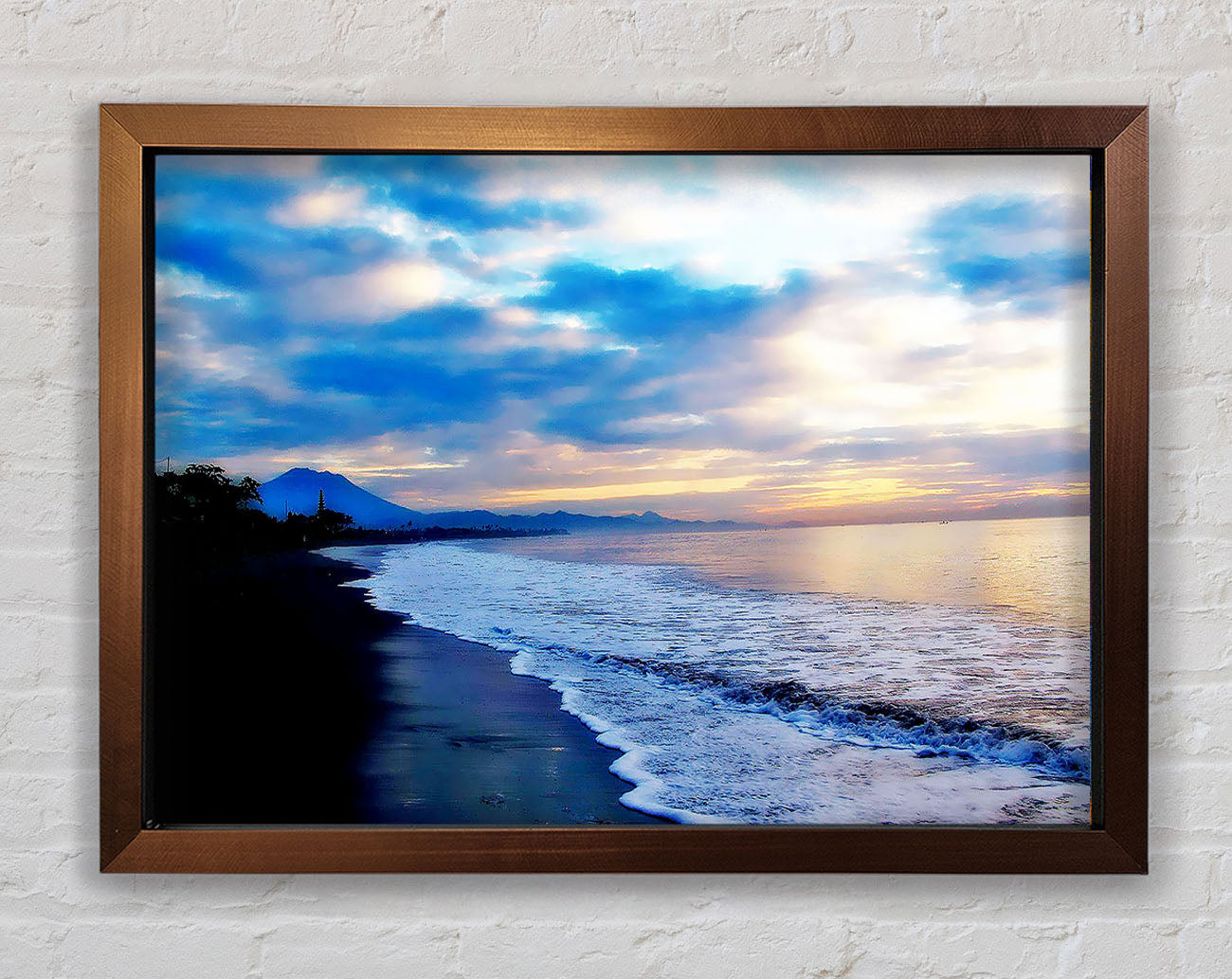 Blue Morning Sunrise Framed Wall Art