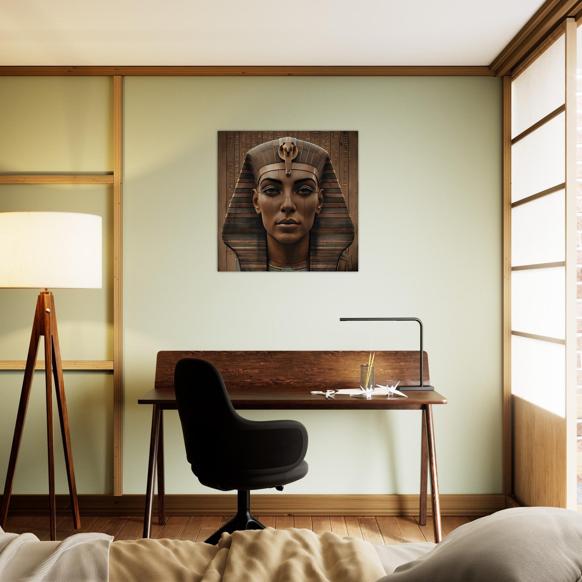Ancient Egyptian Pharaoh Digital Artwork – Modern Wall Art Print