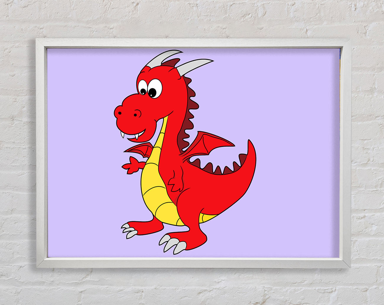 Big Dragon Lilac Framed Wall Art