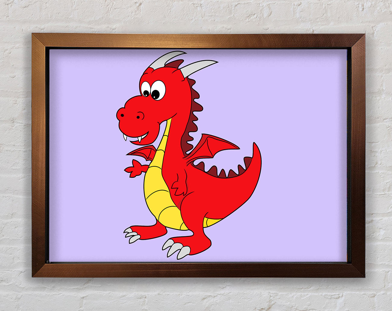 Big Dragon Lilac Framed Wall Art