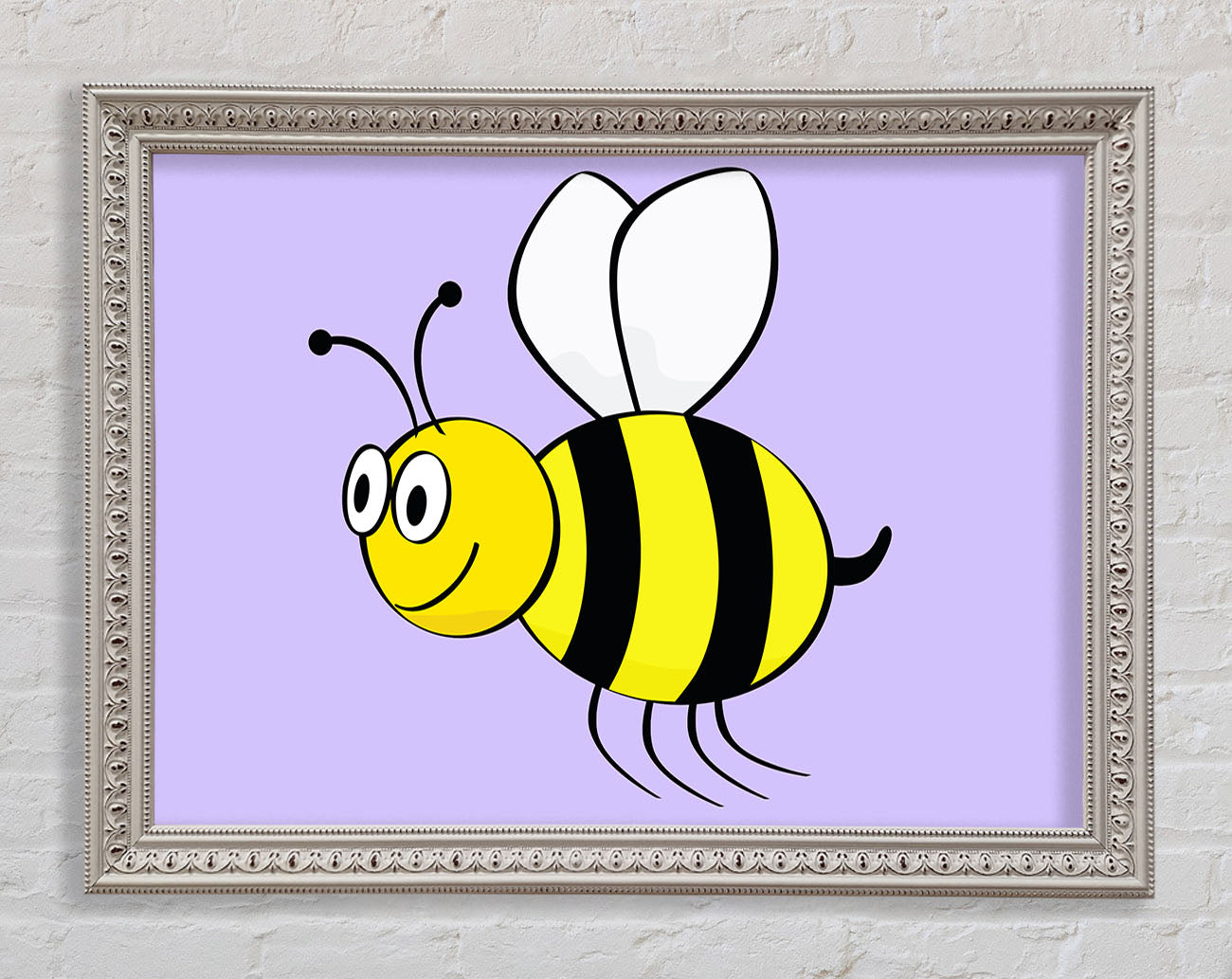 Buzzing Bee Lilac Framed Wall Art