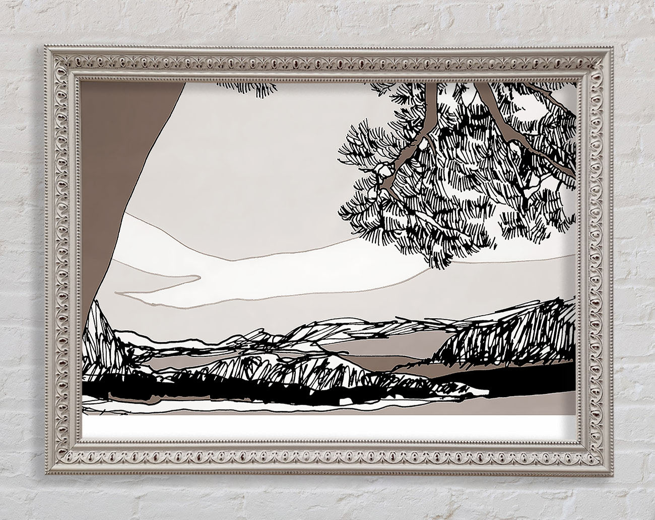 Caramel Waves Framed Wall Art