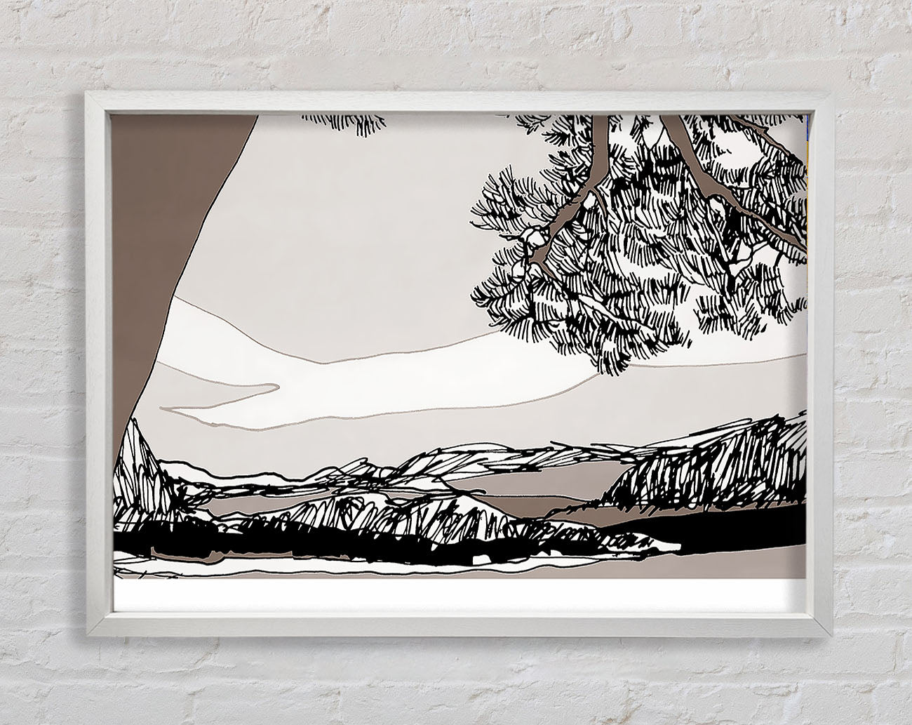 Caramel Waves Framed Wall Art