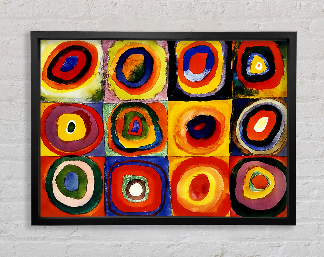 Circles And Squares Framed Wall Art