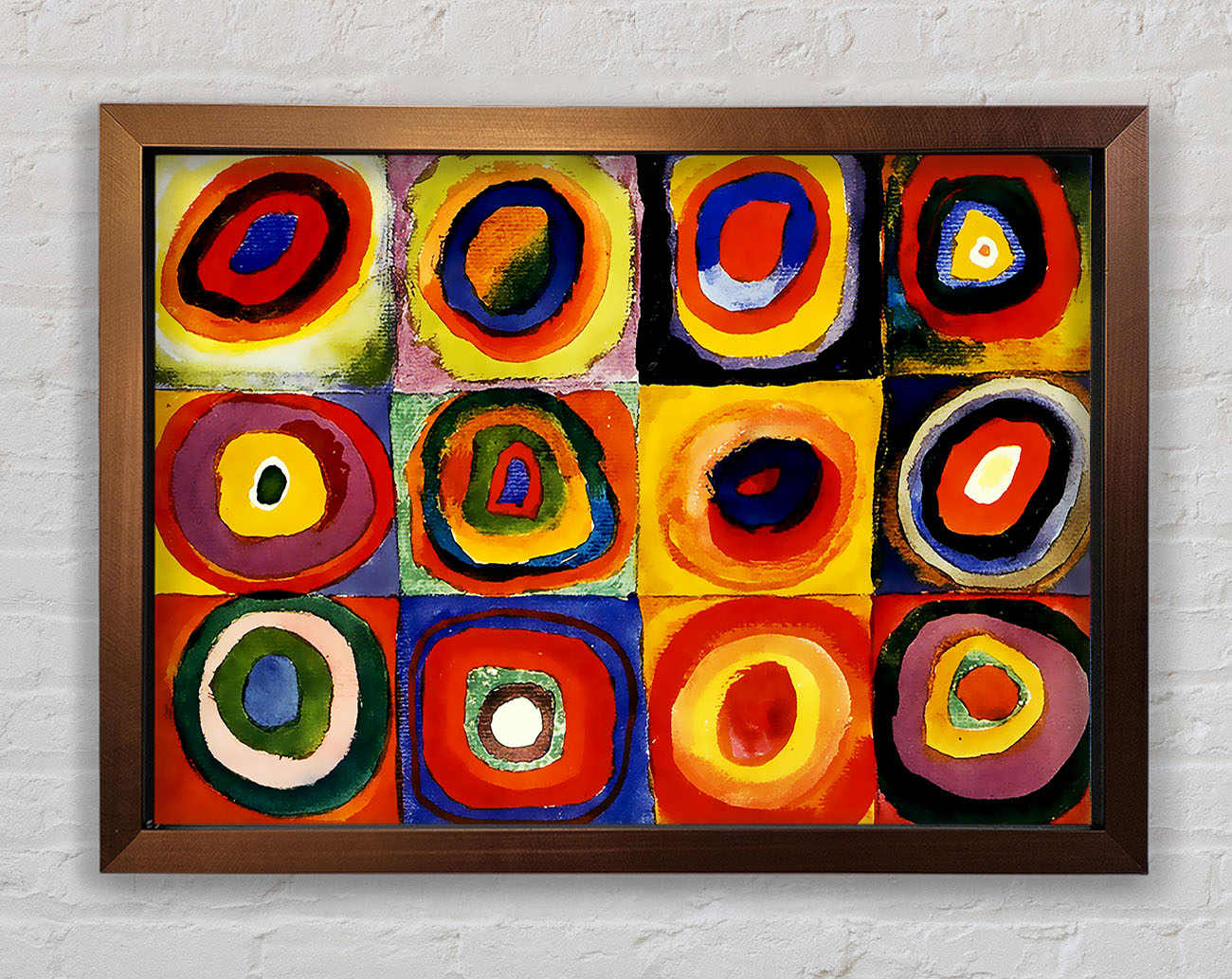 Circles And Squares Framed Wall Art