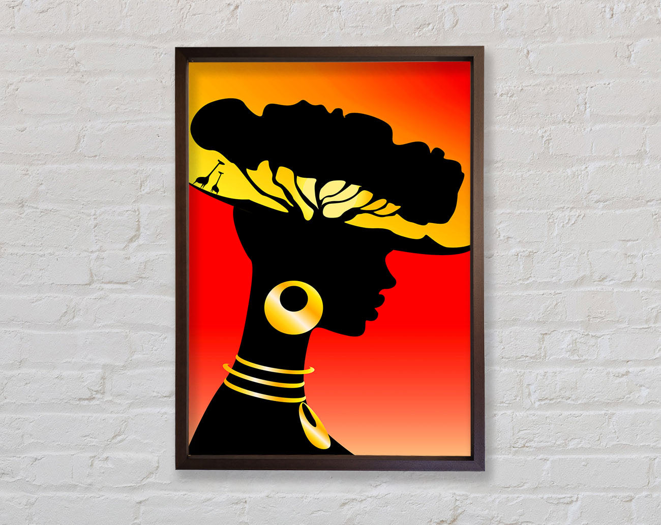 African Female Home Lands Framed Wall Art