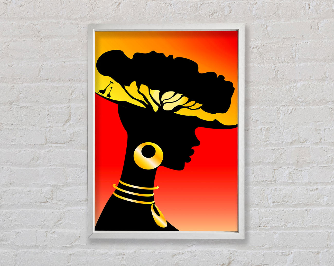African Female Home Lands Framed Wall Art