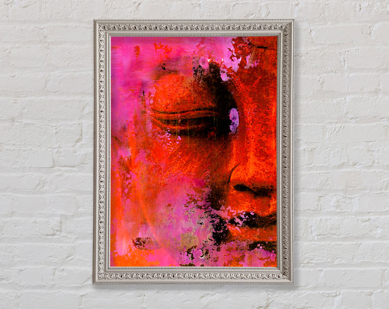 Ancient Buddha Statue Framed Wall Art