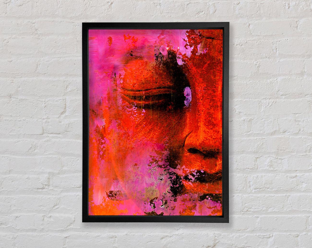 Ancient Buddha Statue Framed Wall Art