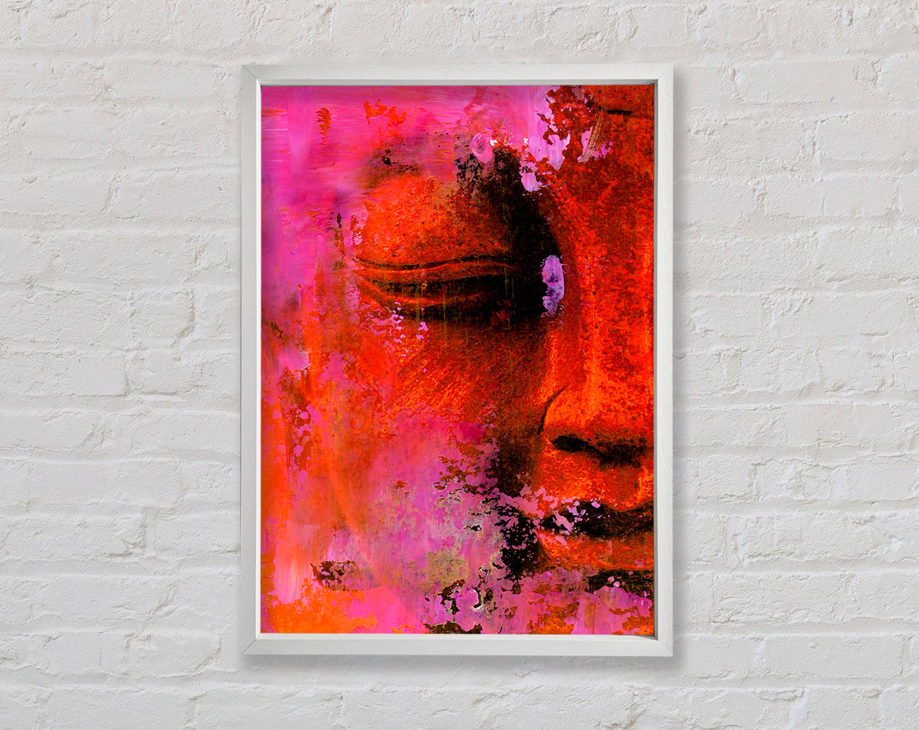 Ancient Buddha Statue Framed Wall Art