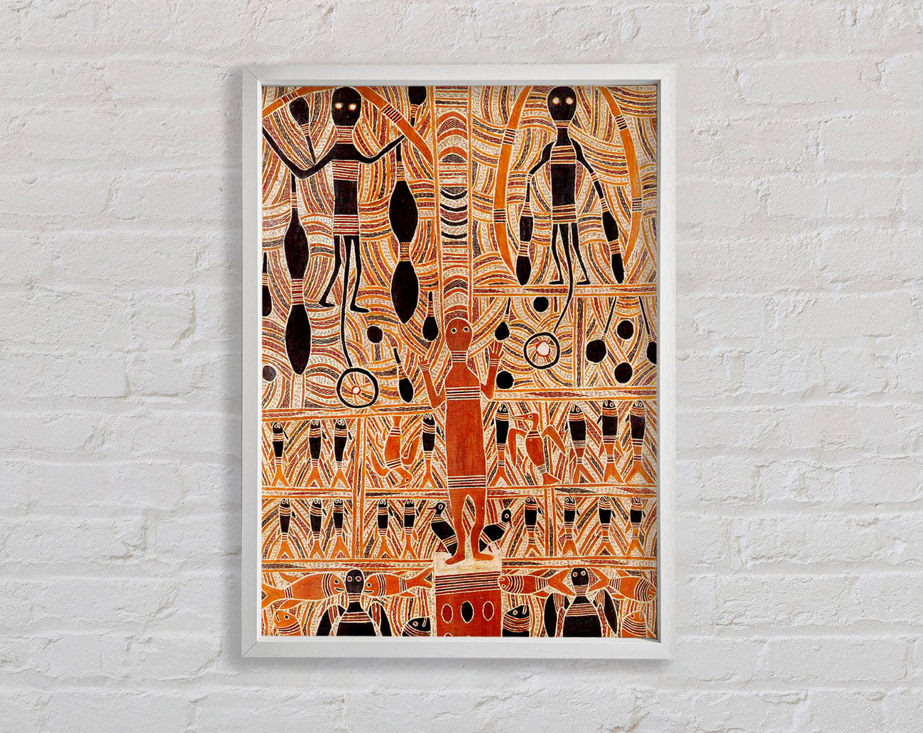 Aboriginal Marika Mathaman Framed Wall Art