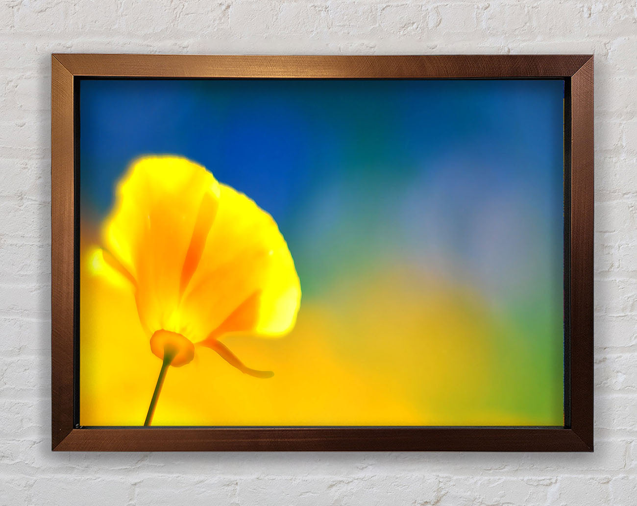 California Poppy Yellow Framed Wall Art