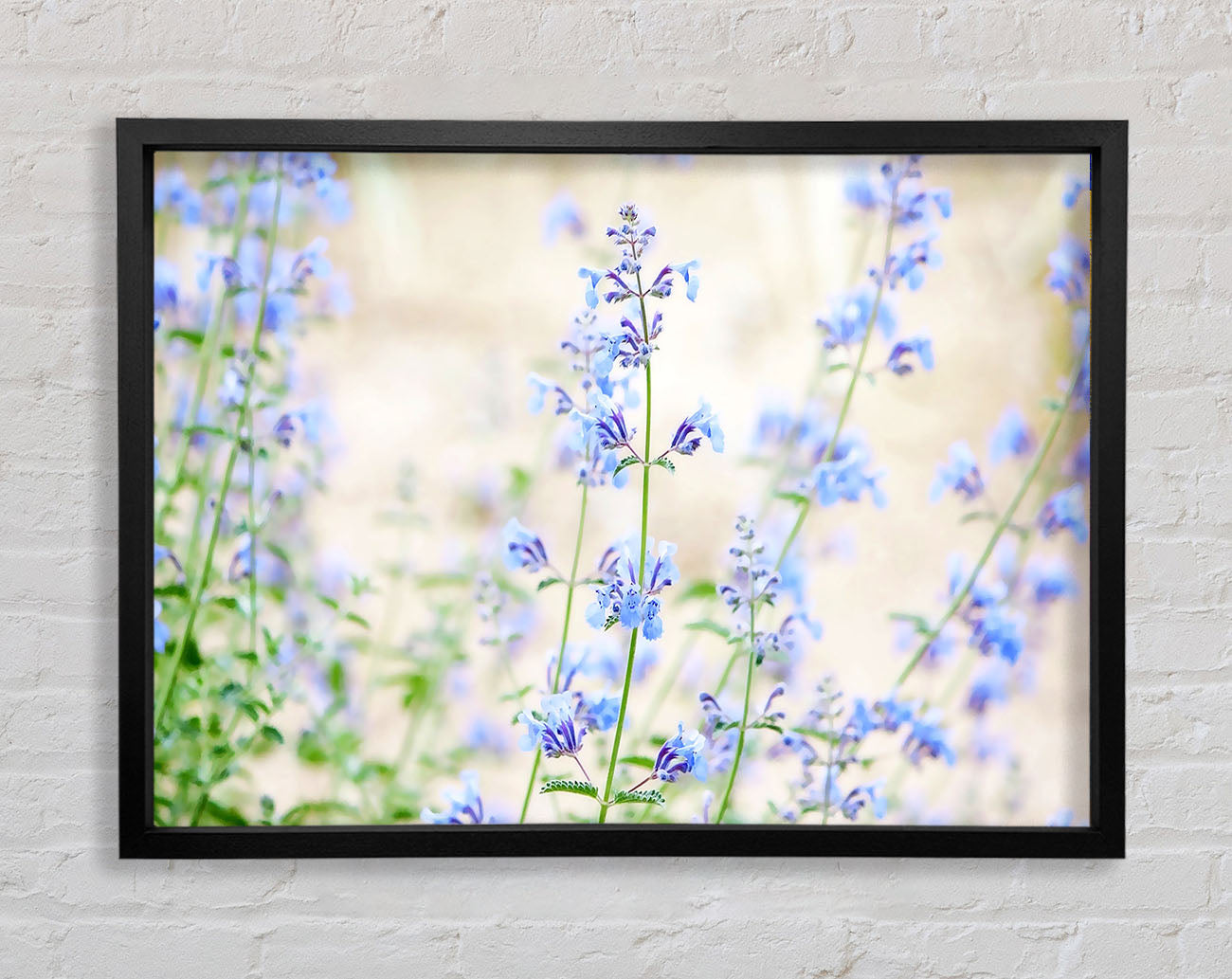 Blue Small Flowers Framed Wall Art