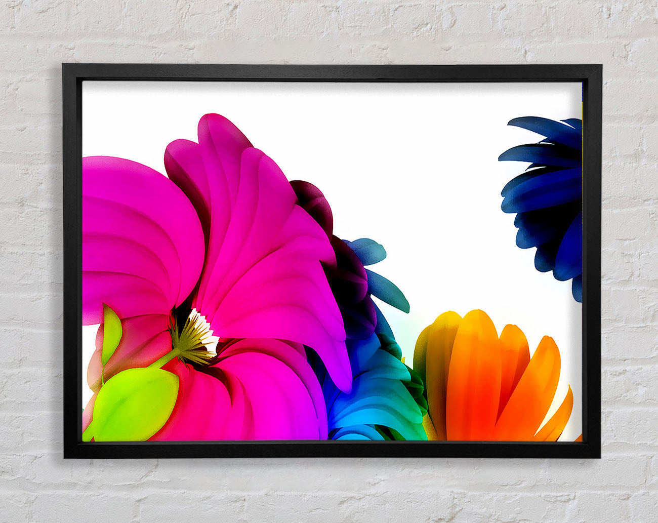 Colourful Vibrant Petals Framed Wall Art