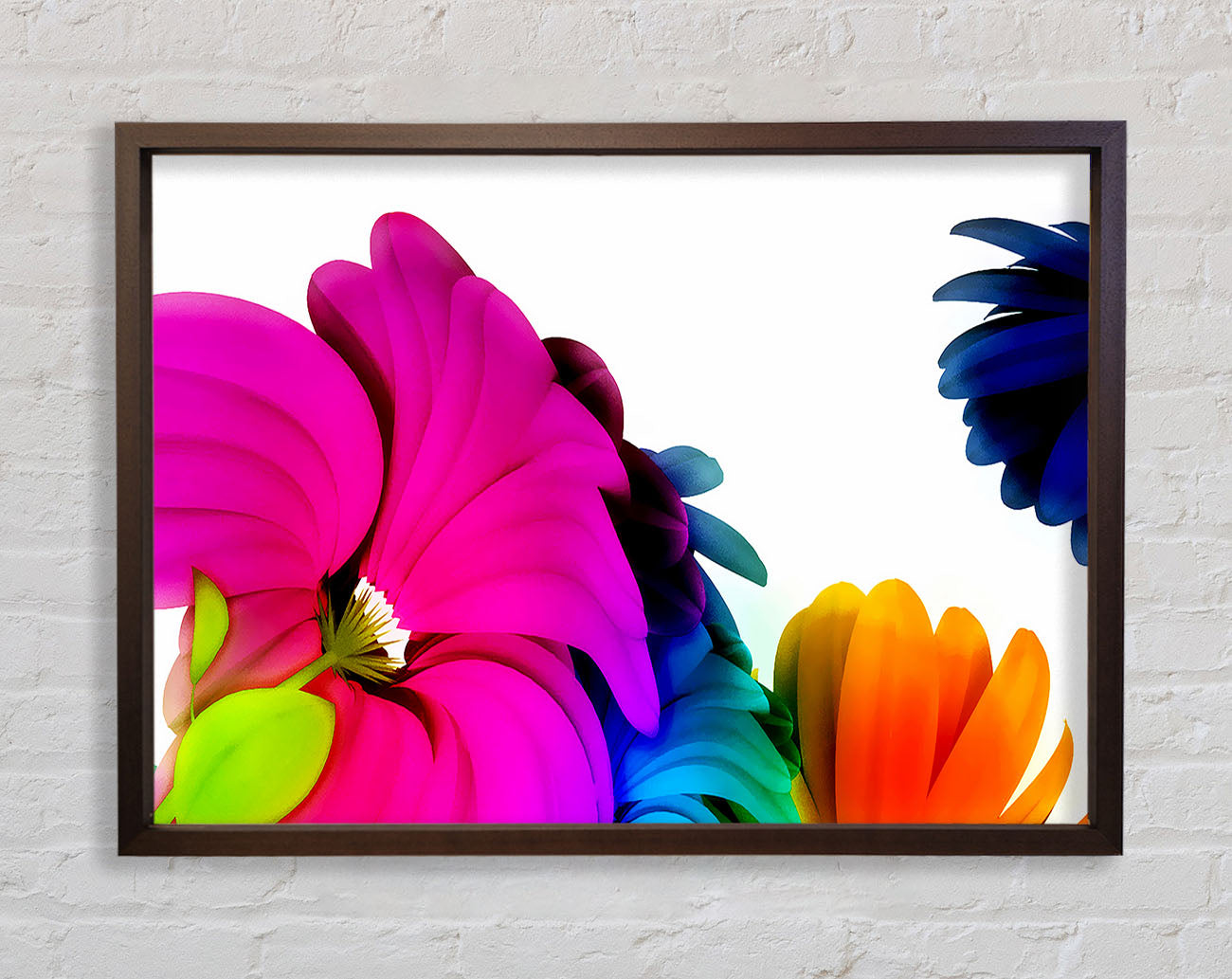 Colourful Vibrant Petals Framed Wall Art