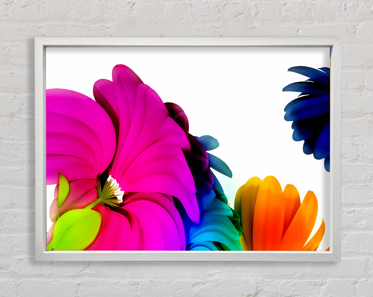 Colourful Vibrant Petals Framed Wall Art