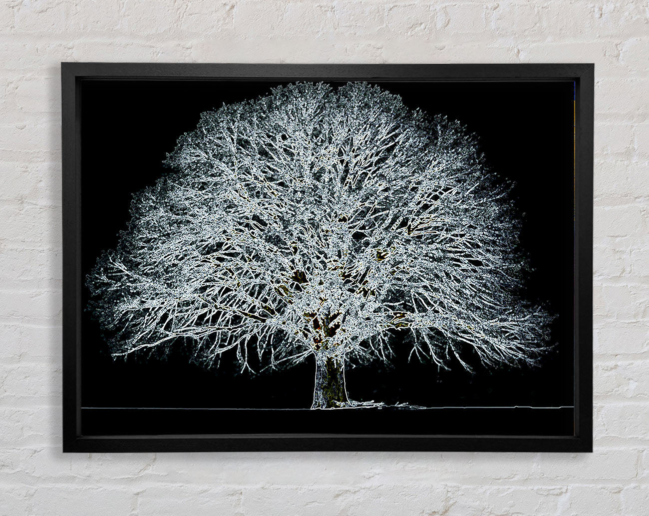 Abstract Neon Floral 34 Framed Wall Art