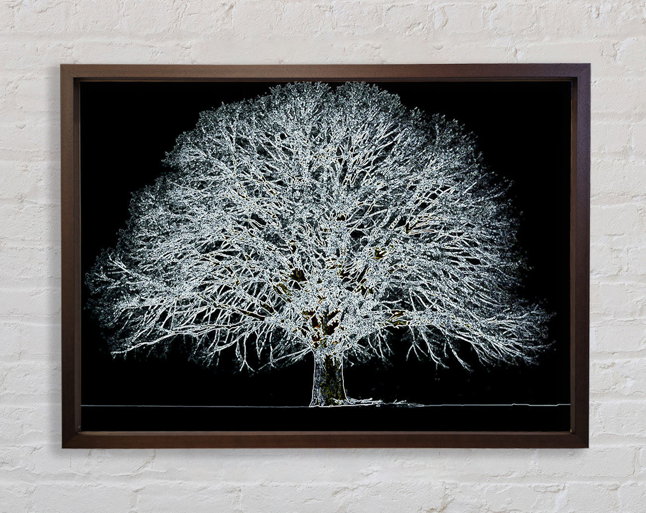 Abstract Neon Floral 34 Framed Wall Art