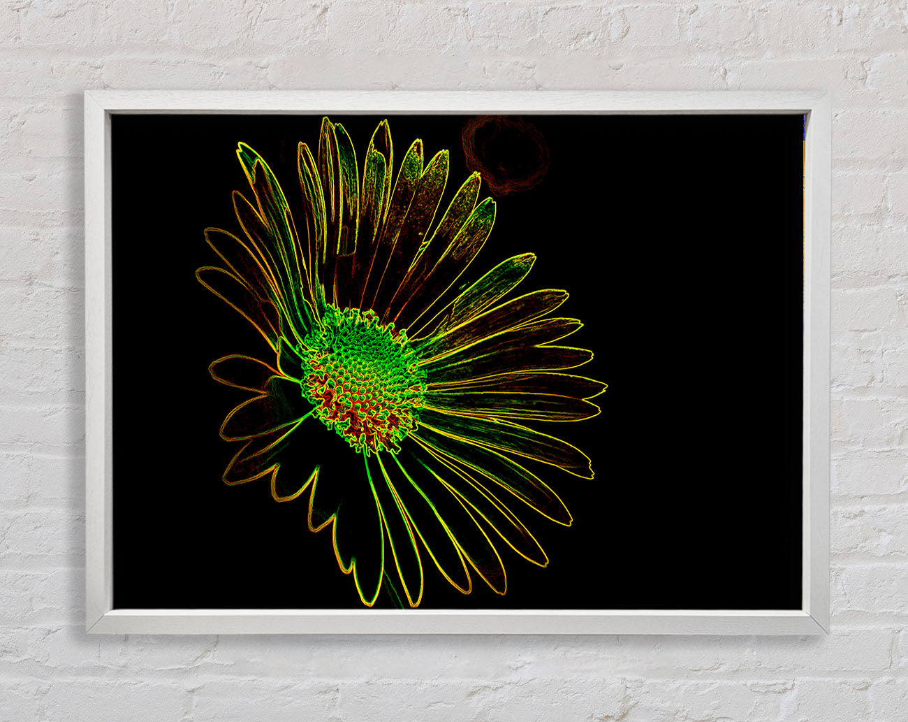 Abstract Neon Floral 13 Framed Wall Art