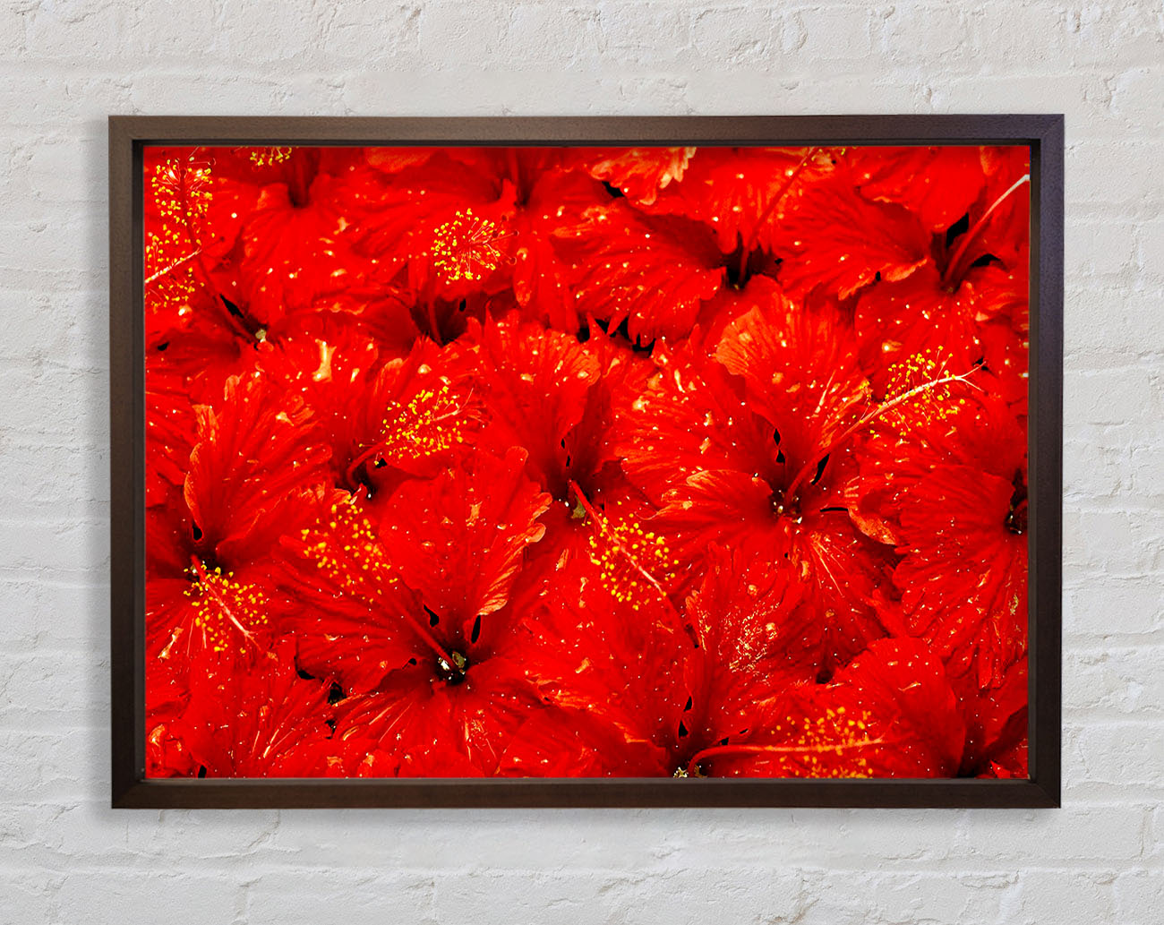 An Ocean Of Red Leaves Framed Wall Art