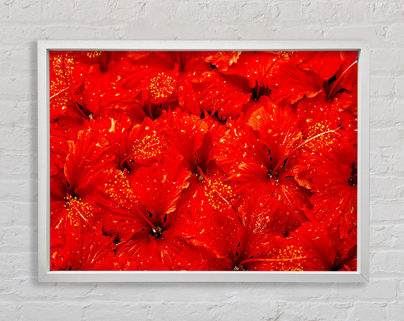 An Ocean Of Red Leaves Framed Wall Art