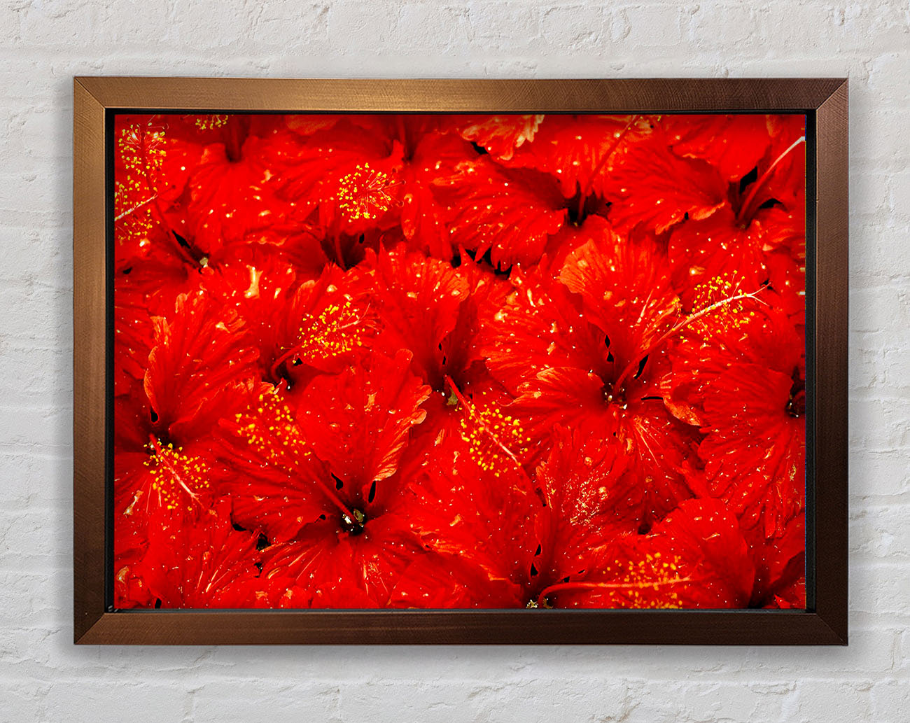 An Ocean Of Red Leaves Framed Wall Art