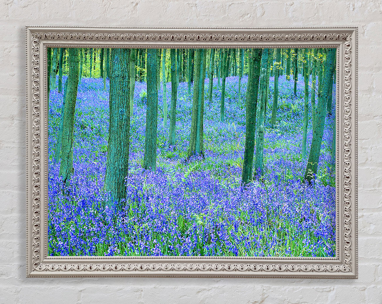 Bluebells In The Forest Framed Wall Art