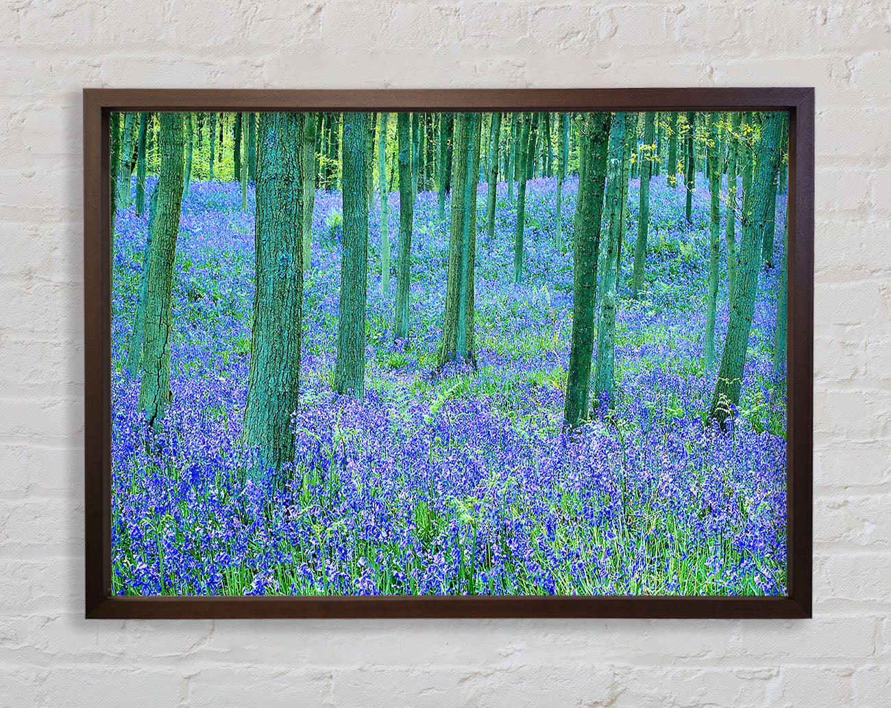 Bluebells In The Forest Framed Wall Art