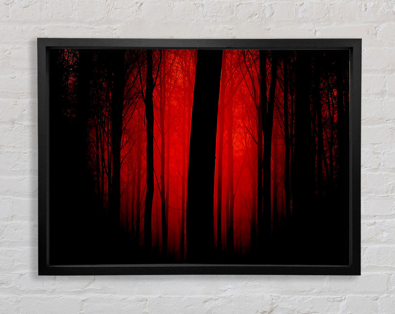 Blood Red Forest Framed Wall Art