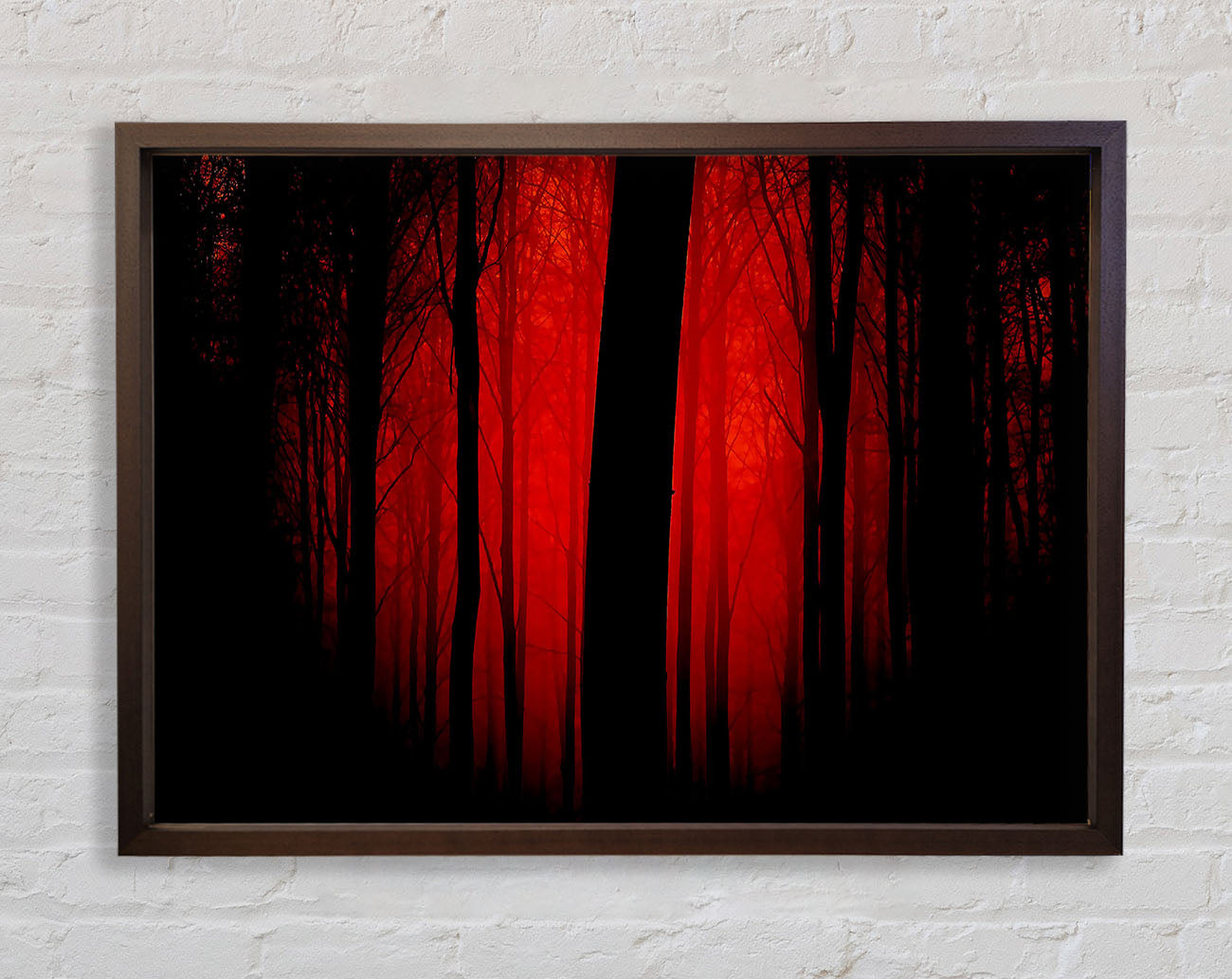 Blood Red Forest Framed Wall Art