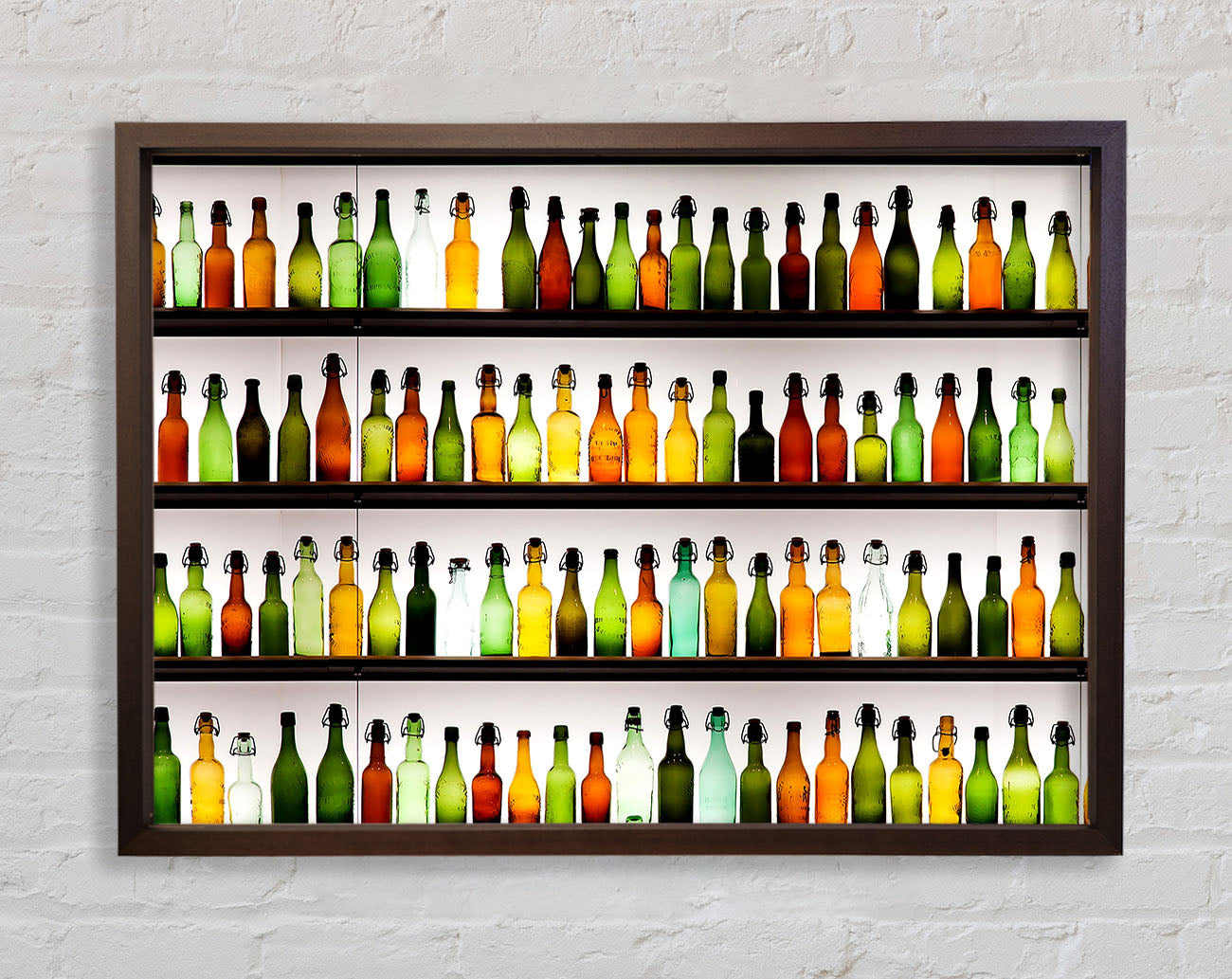 Colorful Bottles Framed Wall Art