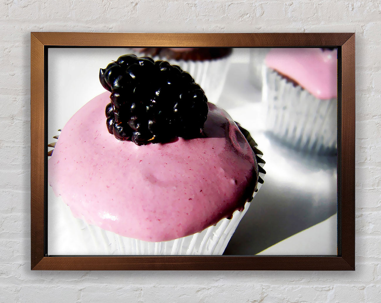 Blackberry Cupcake Framed Wall Art