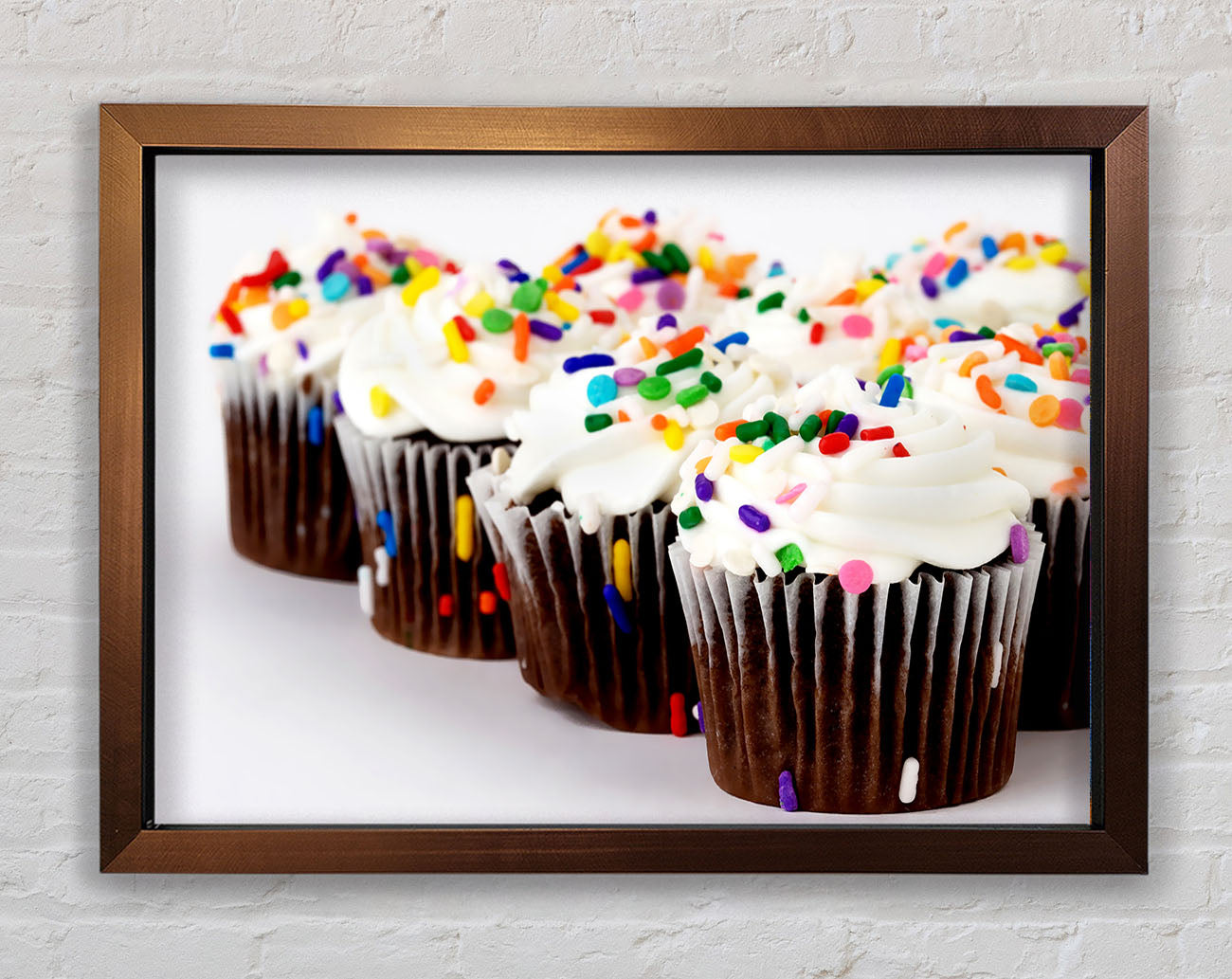 Cupcake Srinkles Framed Wall Art