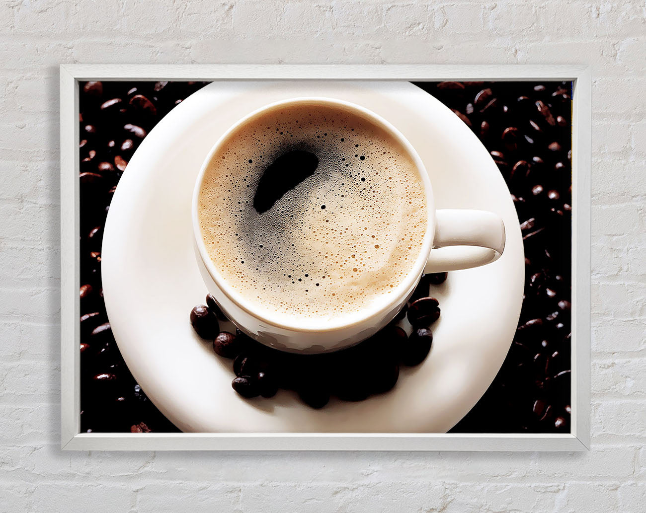 Black Coffee Froth Framed Wall Art