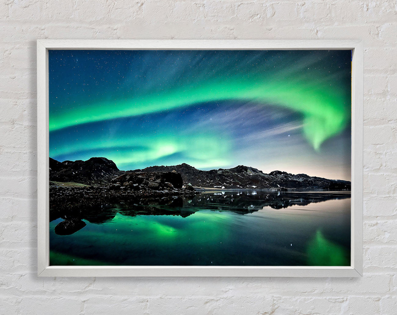Aurora Green Skies Framed Wall Art